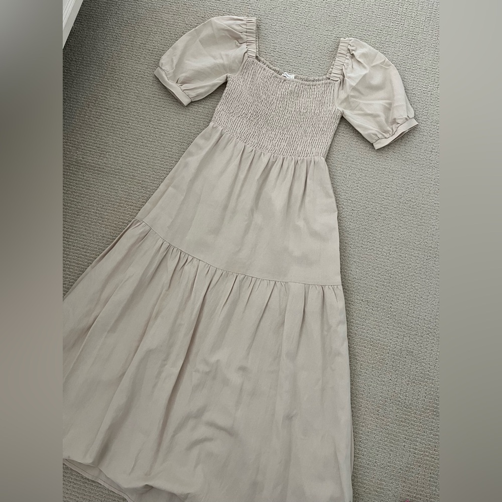 Elegant Beige Women's Dress